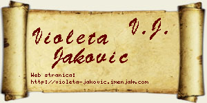 Violeta Jaković vizit kartica